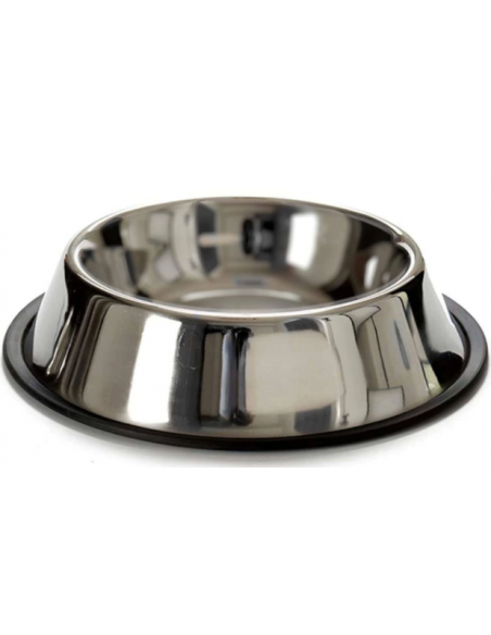 Comedero Bebedero Antivuelco Acero Inox Para Perros 22cm